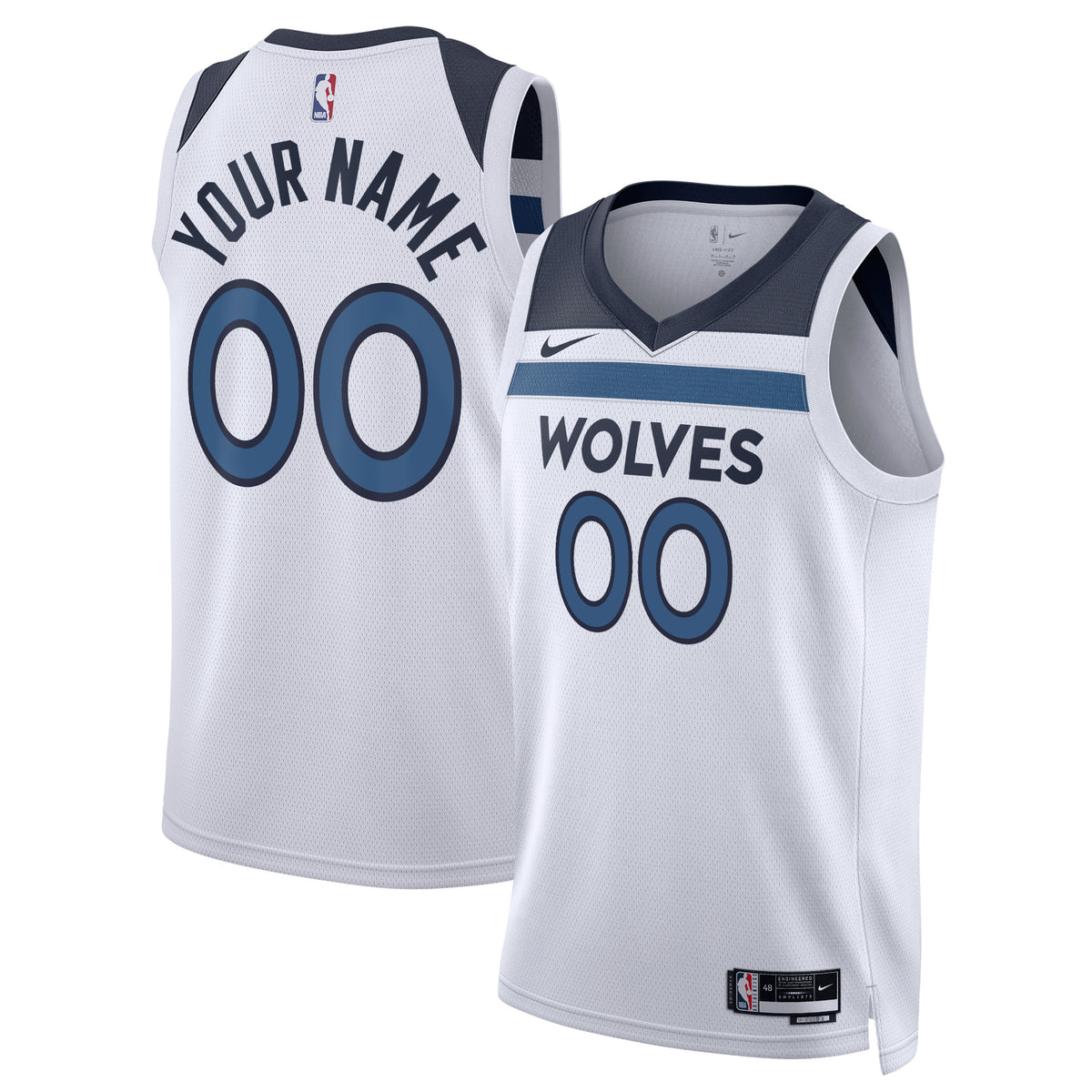 Minnesota Timberwolves Nike Association Swingman Jersey - Custom - Unisex