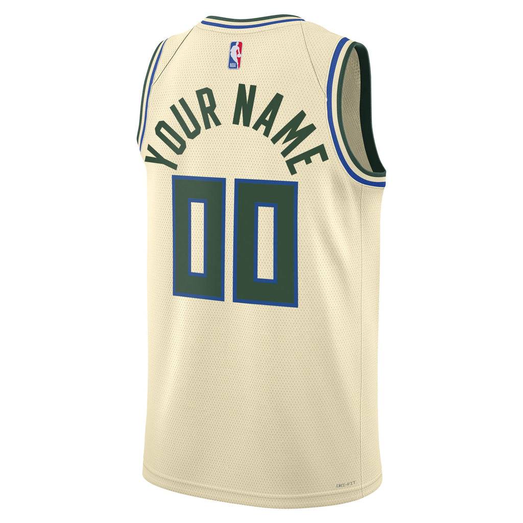 Nike  Milwaukee Bucks 2025/26 City Edition Swingman Jersey - Custom - Unisex