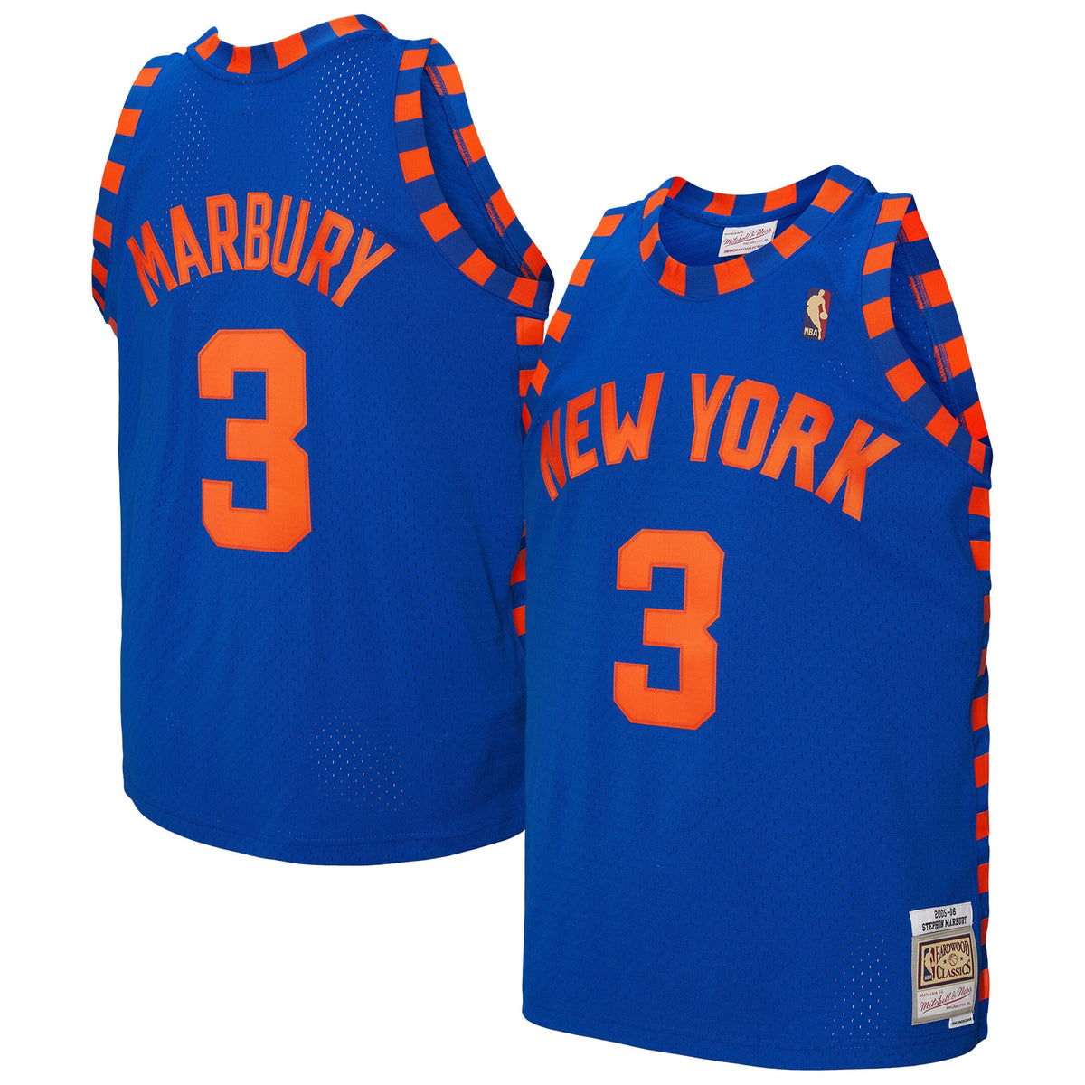 Men's Mitchell & Ness Stephon Marbury Blue New York Knicks 2005/06 Hardwood Classics Swingman Jersey