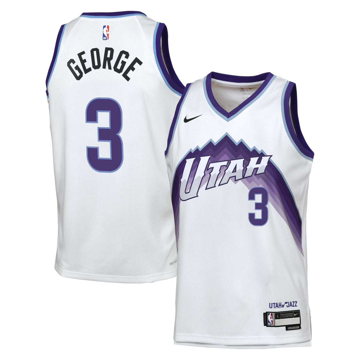 Utah Jazz Nike Replica Association Edition Swingman Jersey - Custom - Keyonte George - Youth